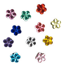 Load image into Gallery viewer, Sparkly flower charms/ 4 pieces

